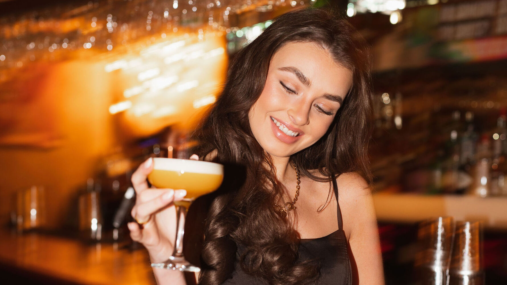 Late night cocktails en pornstar martini