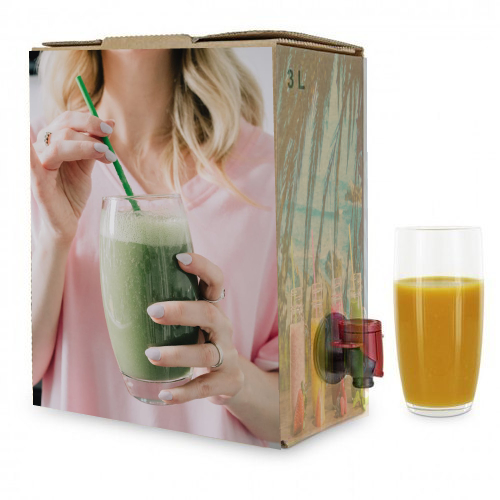 Kant-en-klare verse smoothie in een bag-in-box van 3, 5 of 10 liter — bezorgd bij u op kantoor of thuis
